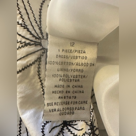 Danny & Nicole Black and White Fit and Flare Midi Dress - Picture 10 of 11